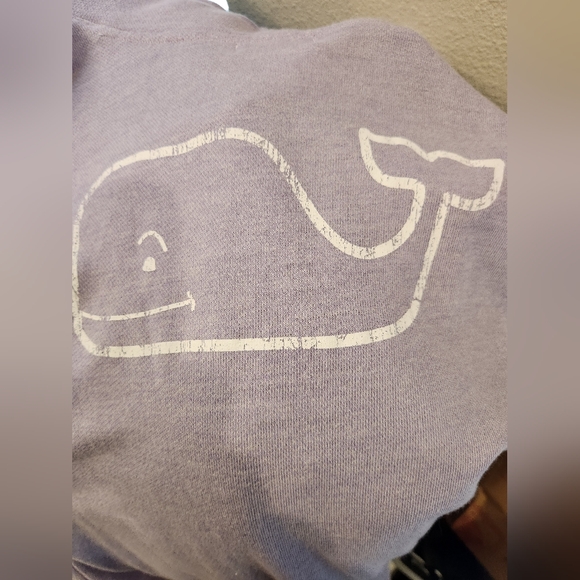 Vineyard Vines Sweatshirt Top Lavender Cowl Neck Whale Logo Size Small-G53 - Picture 7 of 7